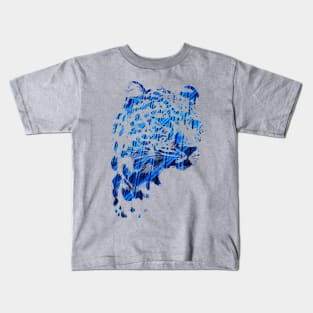 Cheetah with double exposure design Kids T-Shirt